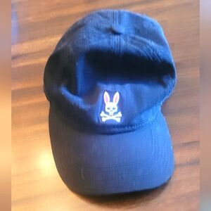 Psycho Bunny Black Cap with Iconic Logo